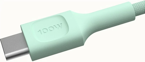 Kabl Green Cell USB-C në USB-C, 0.3 m, 100W PD, najlon, i gjelbër
