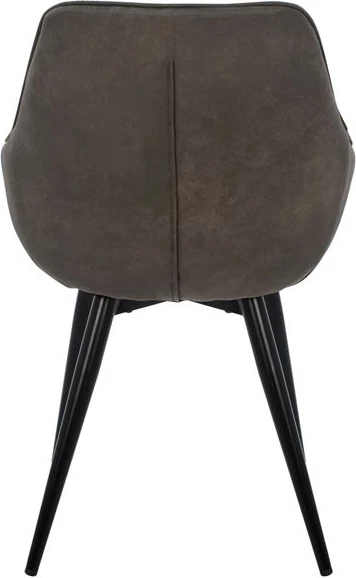 Karrige me krahë Mando, FH8006.10, stof Nubuck gri, 60x60x84 cm, set prej 2 copë