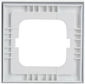 Kornizë mbulese BUSCH-JAEGER BJ 1721-280, 1-fishe, Busch-axcent, 91x91 mm, e bardhë (white glass)