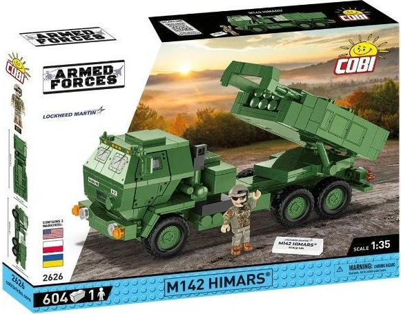 Set blloqesh Cobi Klocki Armed Forces M142 Himars, 604 elemente, Jeshile