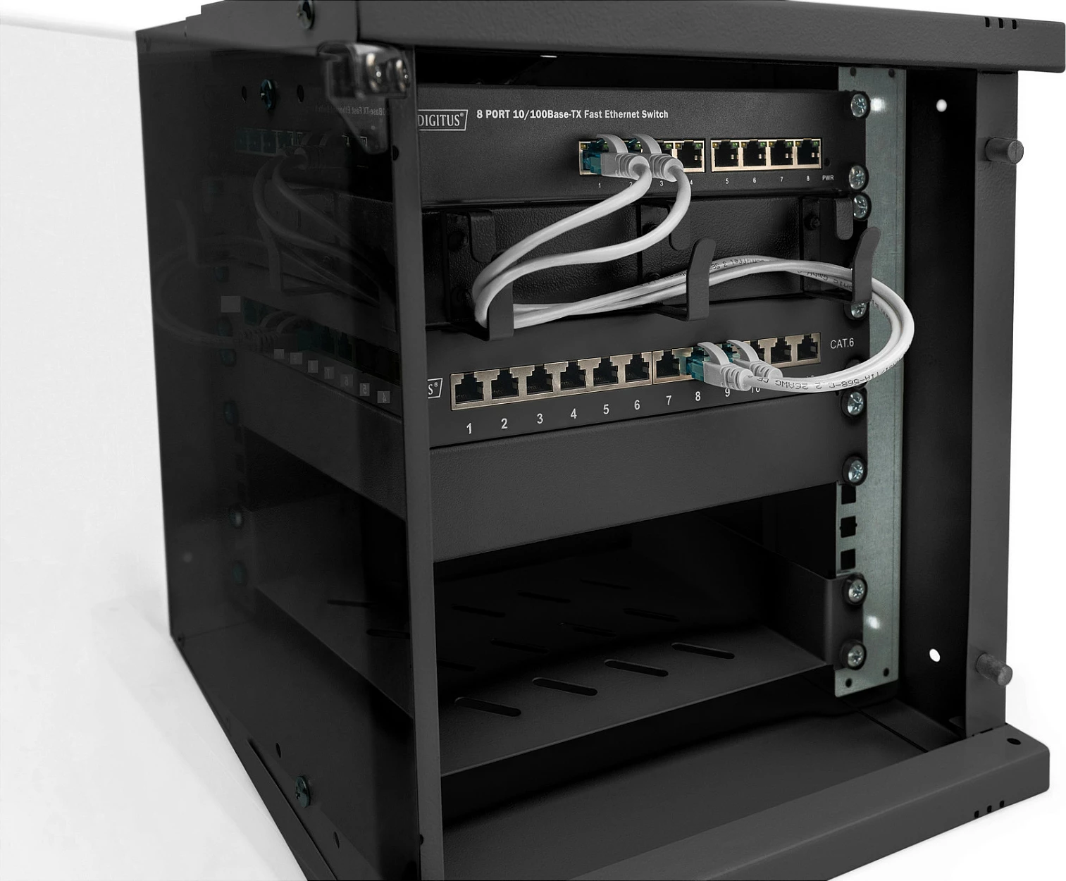 Kasë rrjeti Digitus SOHO PRO 6U 10" e zezë