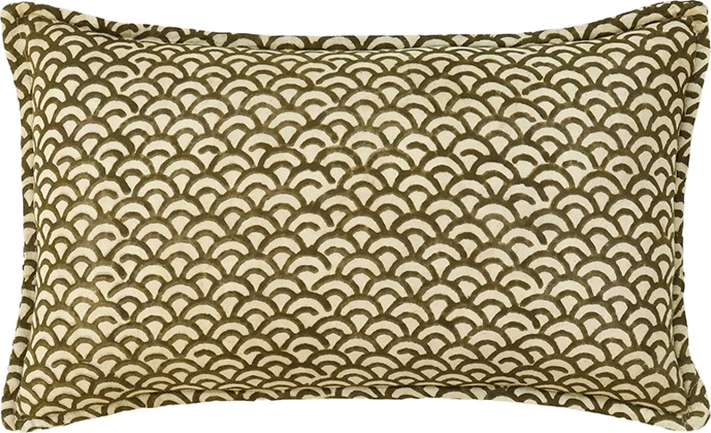 Jastëk dekorativ Calliste C, pambuk, ngjyrë ulliri-bezhë, 40x60cm
