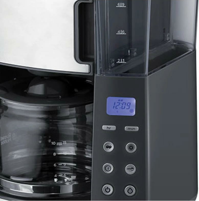 makinë kafeje, Russell Hobbs, Grind & Brew 25610-56, depozitë uji 1.2–1.6 L, për kokrra kafeje, argjendt/zi