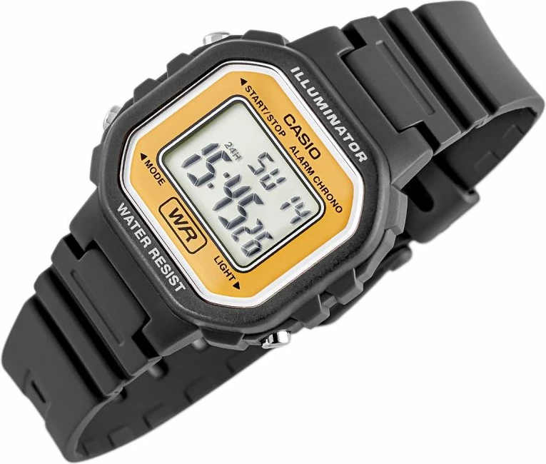 Orë dore digjitale për femra Casio, e zezë