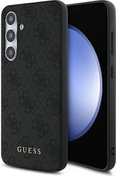 Mbështjellës Guess 4G Metal Gold Logo për Samsung Galaxy S24 FE S721, Gri