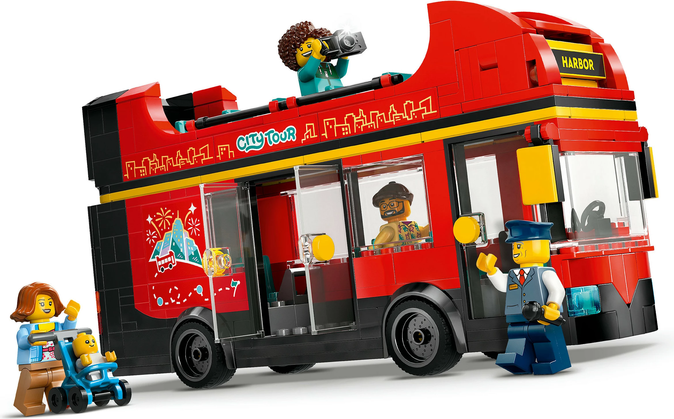 Set ndërtimi LEGO City autobus dy-katësh sightseeing 384 pjesë, multingjyrësh