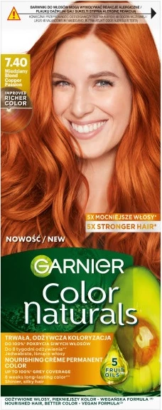 Ngjyrë për flokë Garnier Color Naturals 7.40 Copper Blonde për femra