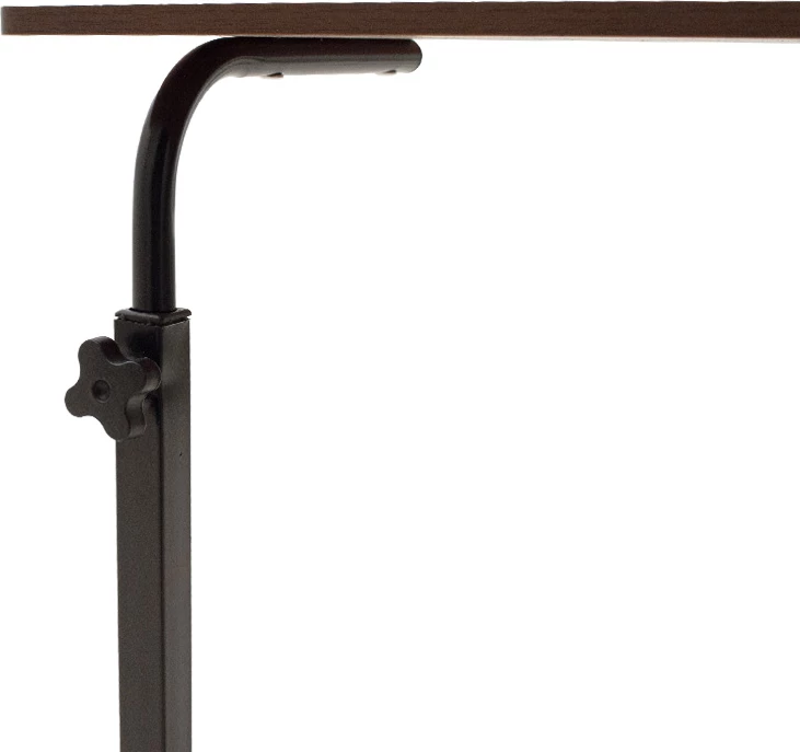 Tavolinë metalike për kompjuter, ngjyrë arre, Piper, 60x40x69-90cm