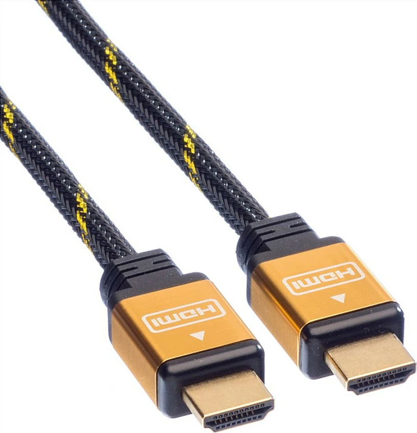 Kabllo HDMI ROLINE GOLD High Speed, 5 m, HDMI Type A M/M, e zezë