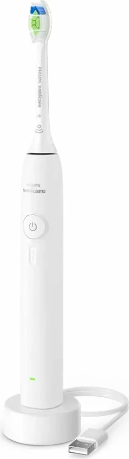 Furçë dhëmbësh elektrike Philips Sonicare 3100 HX4031/21, 3 nivele intensiteti, USB, e bardhë, set 1+1