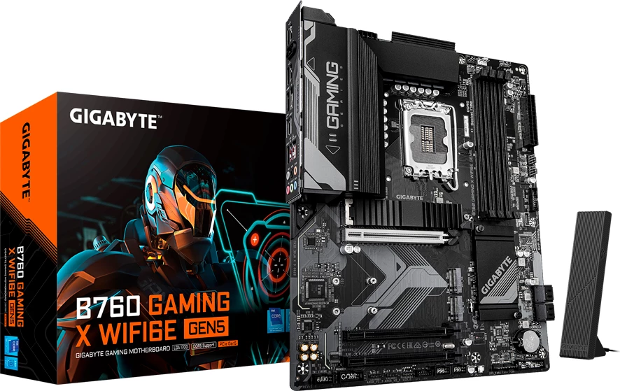 Pllakë amë GIGABYTE B760 Gaming X WiFi 6E Gen5, LGA1700, ATX, 4x DDR5