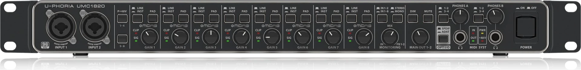 Interfejs audio USB Behringer UMC1820, i zi