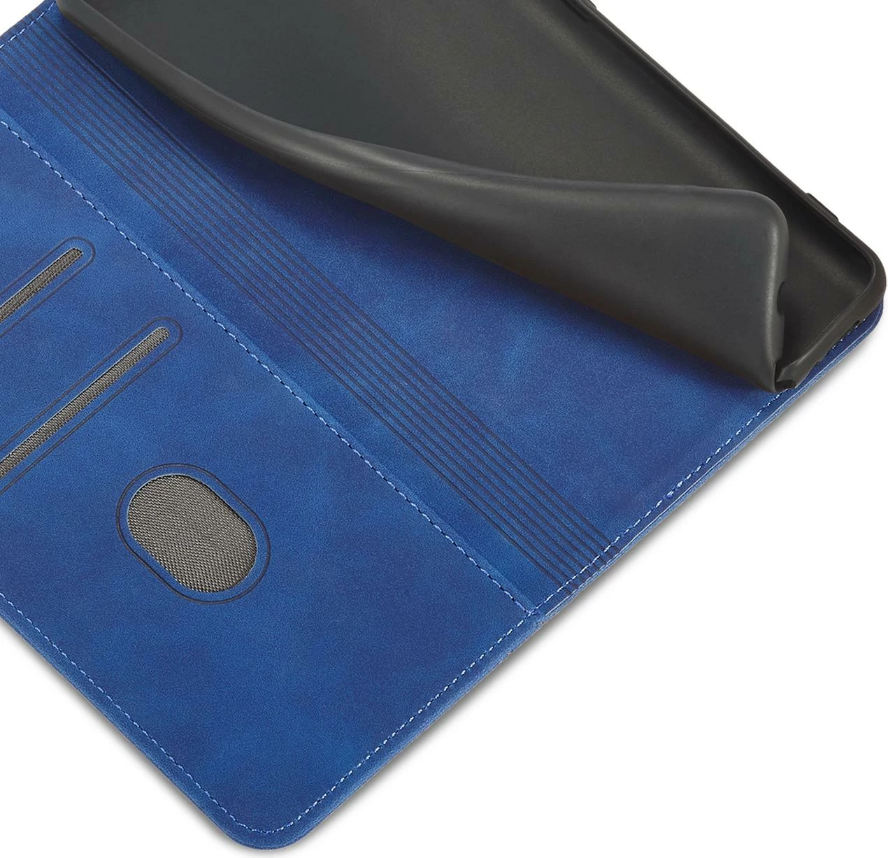 Mbështjellës Hurtel Magnet Fancy Case për Samsung Galaxy S22+, portofol, blu