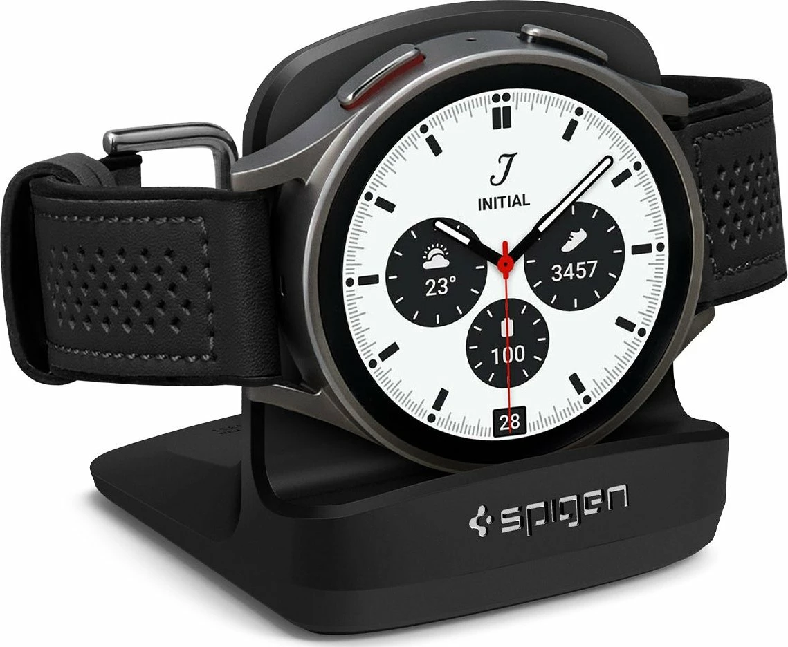 Stacion docking për smartwatch Spigen Night Stand S353 për Samsung Galaxy Watch 6/6 Classic/5/5 Pro, i zi