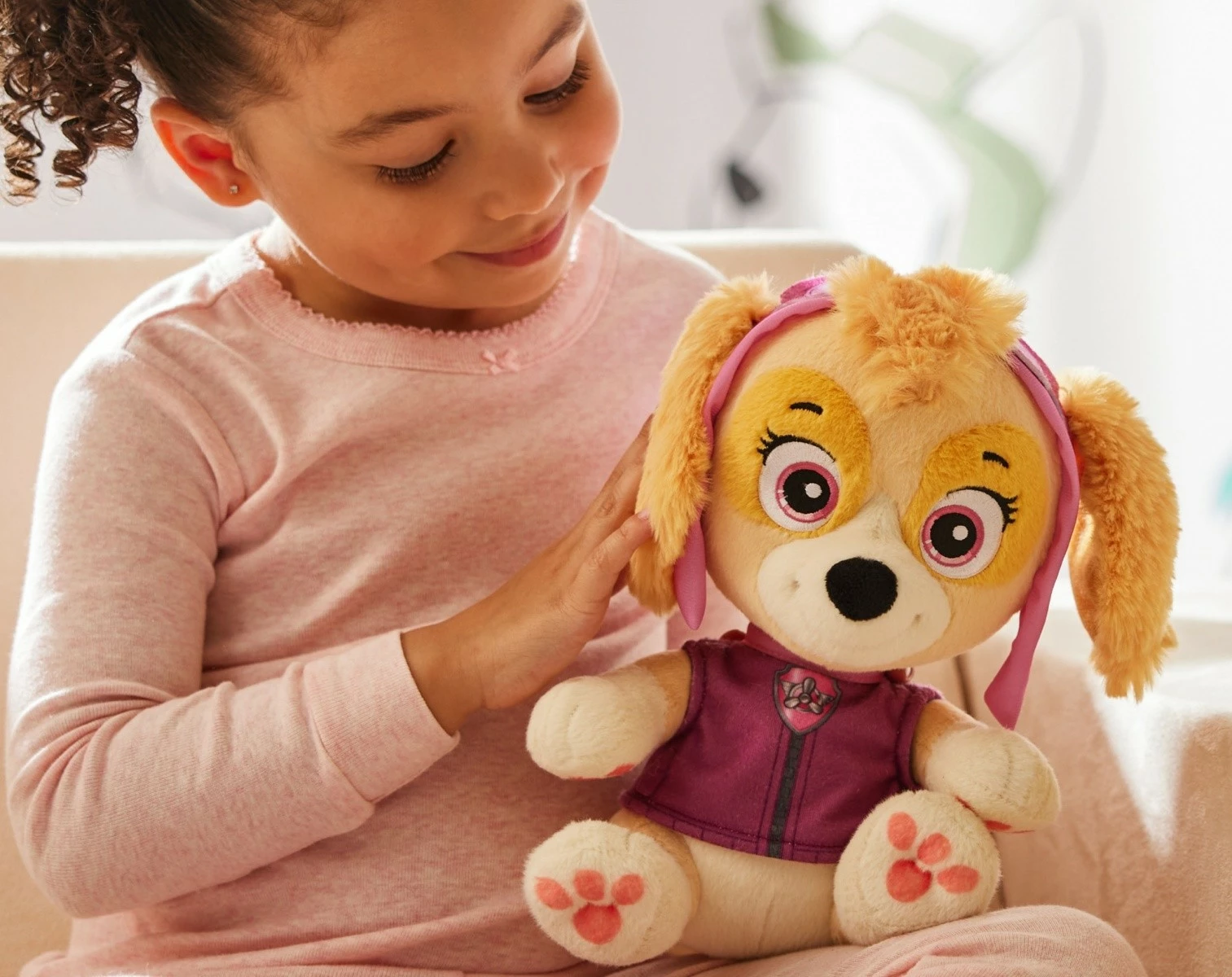 Lodër pelushi, Paw Patrol Skye (Spin Master) 6070311, 25 cm, bezhë/rozë