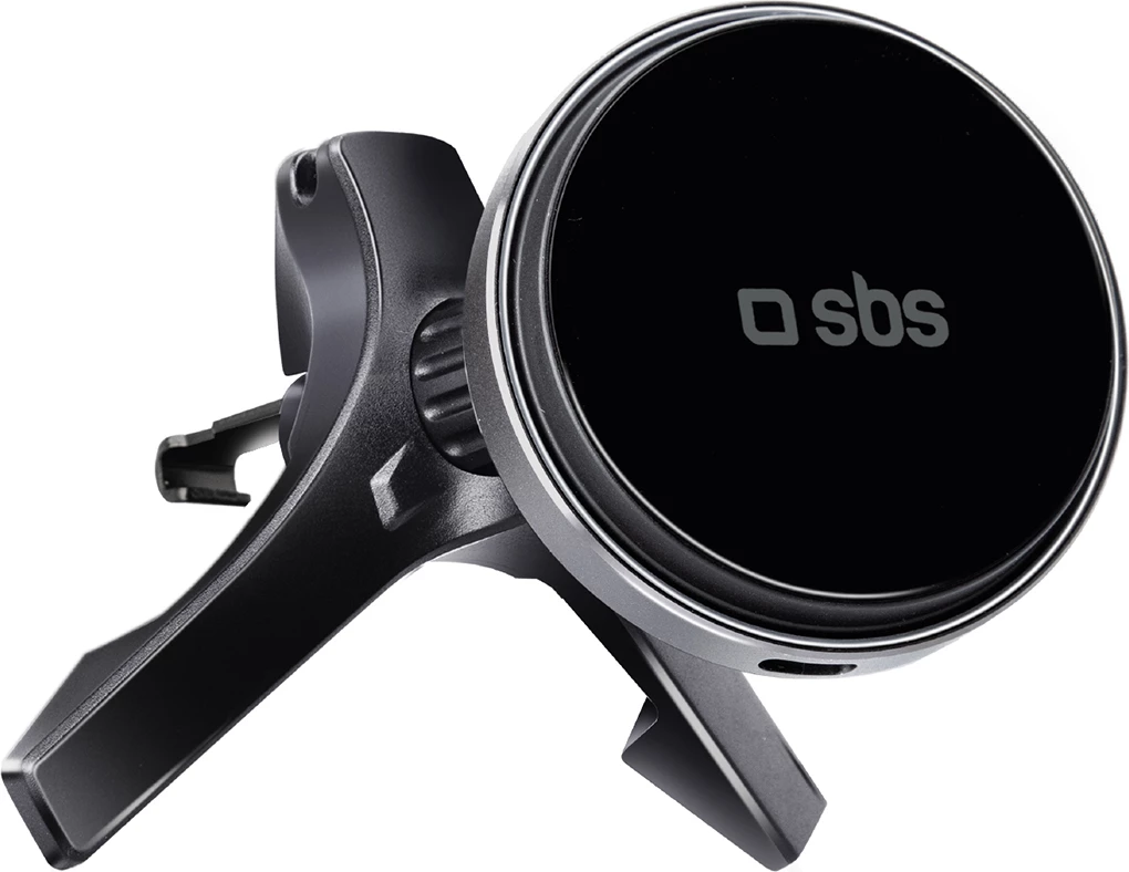 Mbajtës magnetik me karikues wireless SBS TESUPMAGWIR15W për ventilator të makinës, MagSafe, i zi