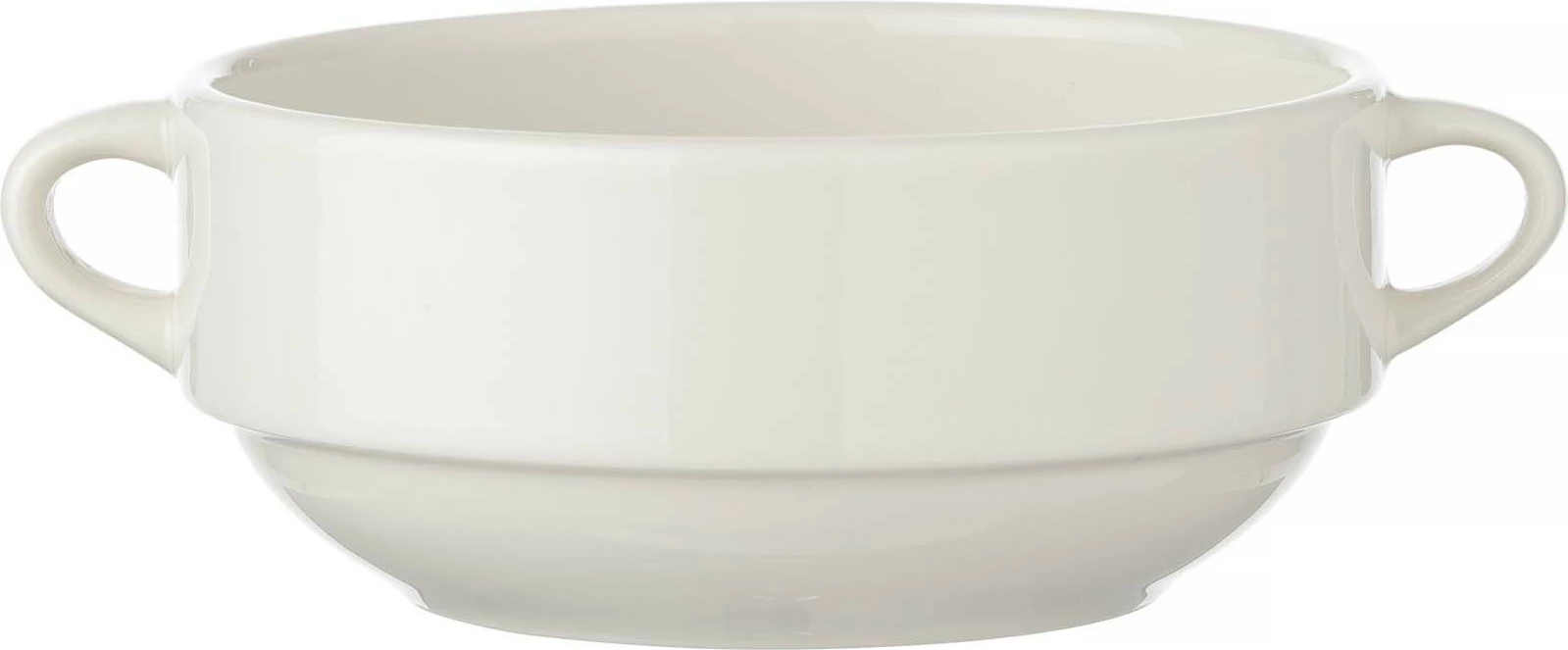 Tas supe Fine Dine Crema 300ml, porcelan i vitrificar, 6 copë, krem