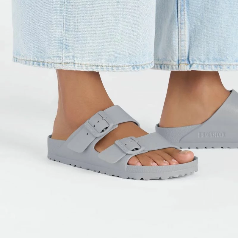 Flip-Flops për femra Birkenstock, gri/argjend [Madhësia: 39]