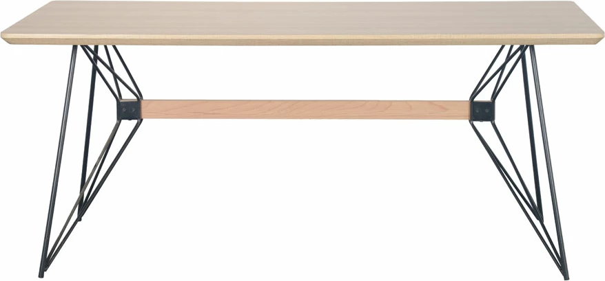 Tavolinë Rigote, ngjyrë sonoma e zezë, 180x90x77cm