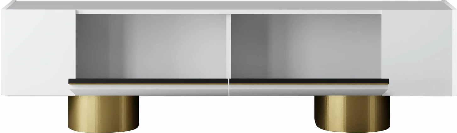 Komodë TV Hanah Home, Bohem, e bardhë dhe ari