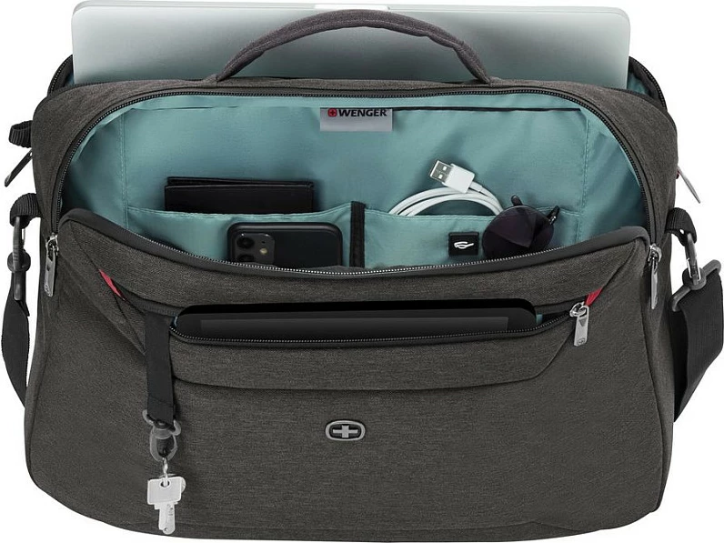 Çantë laptopi Wenger MX Commute 16 inç me rripa shpine, e zezë