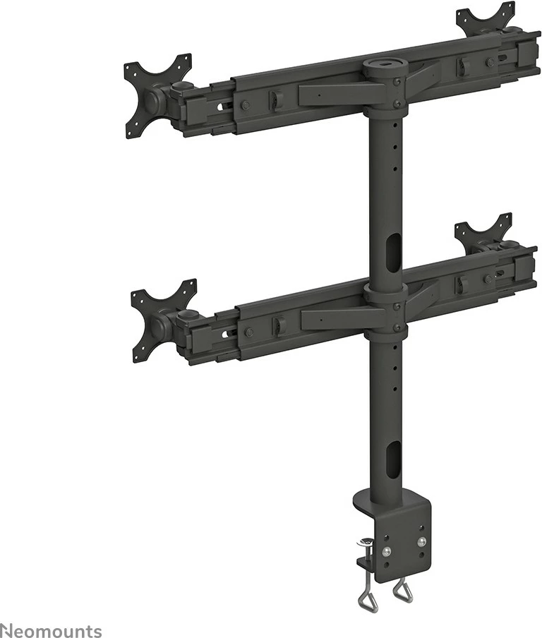 Krah monitori Newstar Neomounts FPMA-D700D4, 4 ekrane, 19-30", rregullim lartësie, i zi