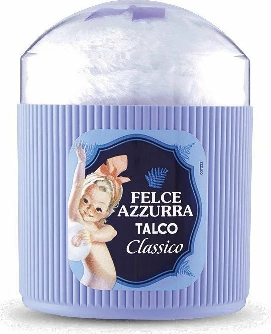 Pudër trupi Felce Azzurra Talco Classico 250 g, me aplikator
