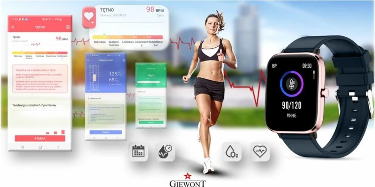Smartwatch për femra Giewont, blu e errët