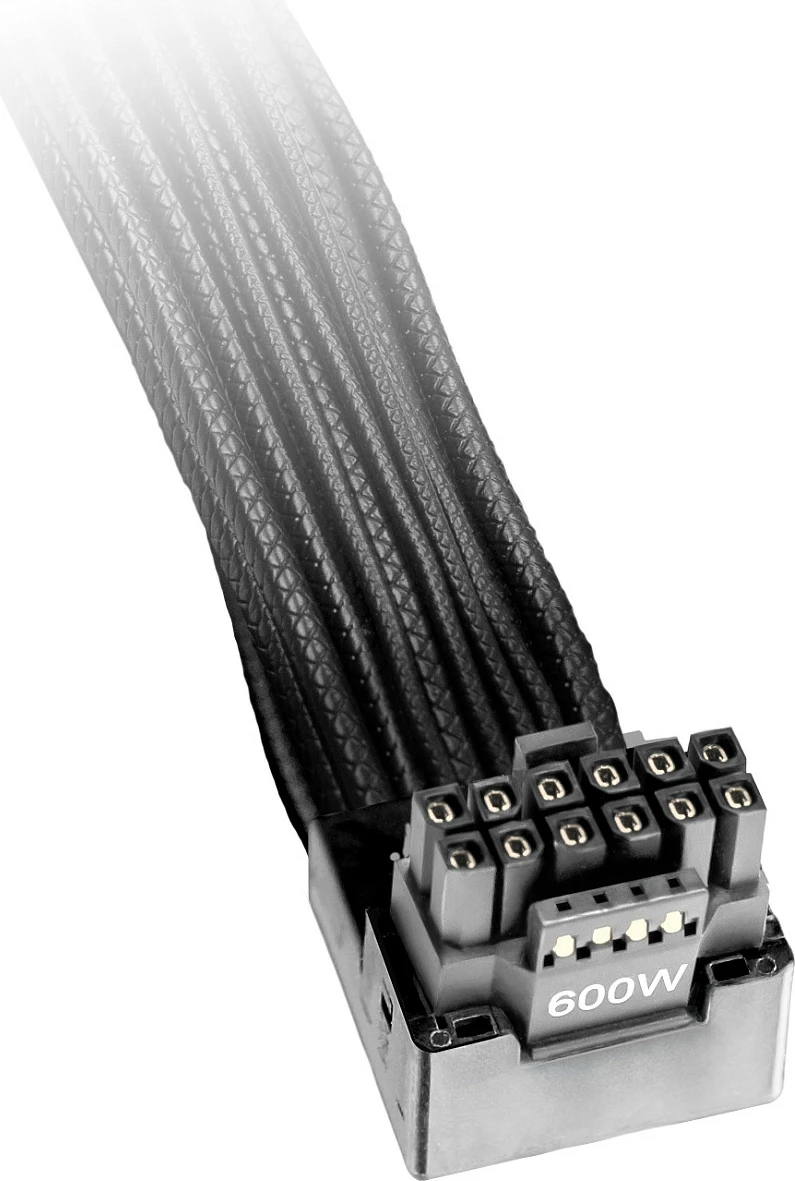 Kabllo Be Quiet! 12V-2X6 / 12VHPWR 90° REVERSED CHR-7710, e zezë