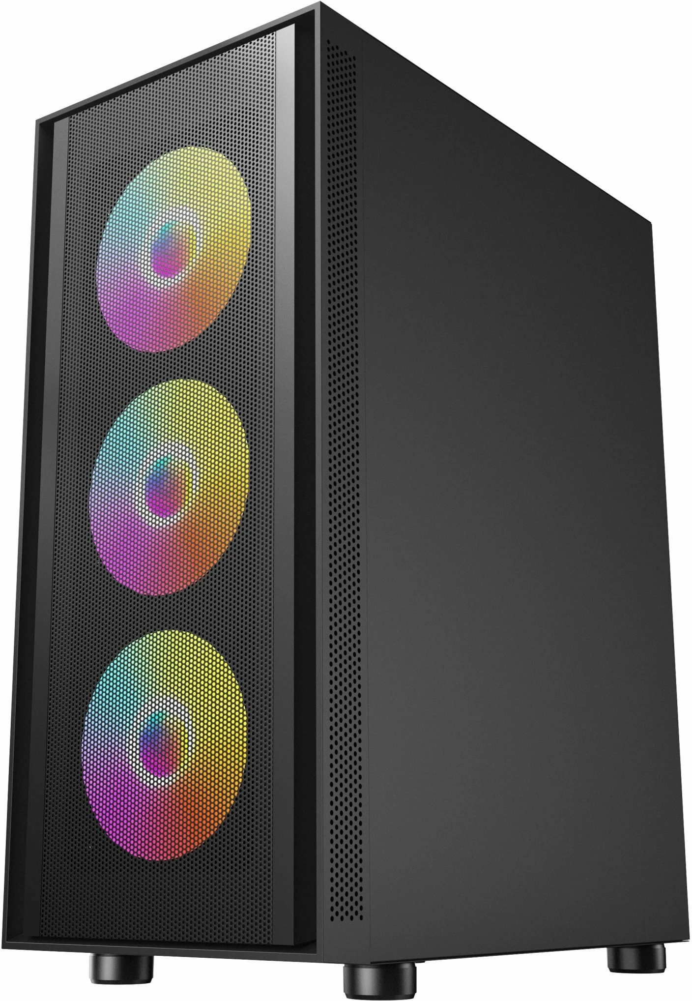 Kasë Redragon Spark GC-621-4F Midi Tower ATX 4x RGB fan USB-C pa PSU, e zezë