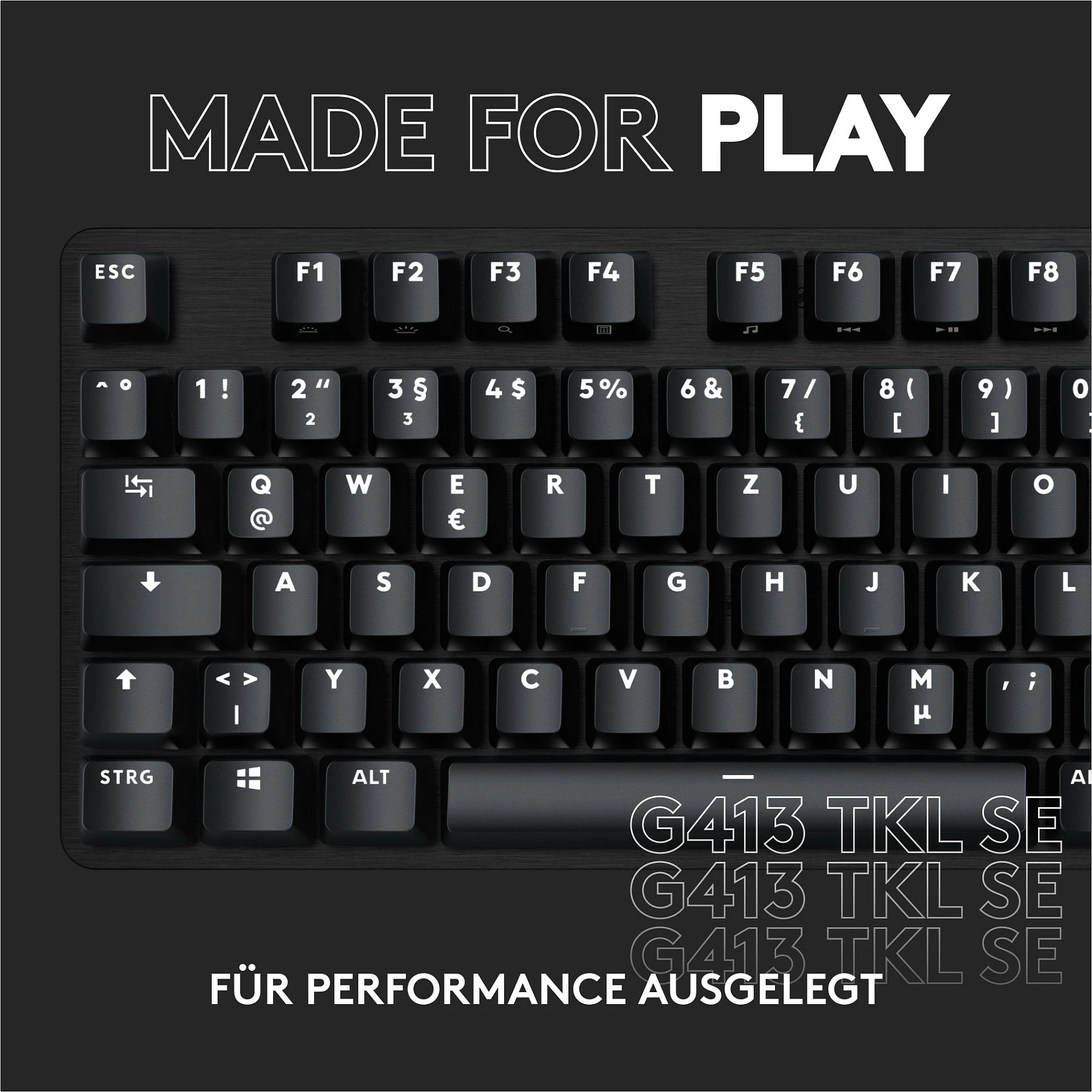 Tastierë mekanike Logitech G413 TKL SE, LED bardhë, QWERTZ, e zezë