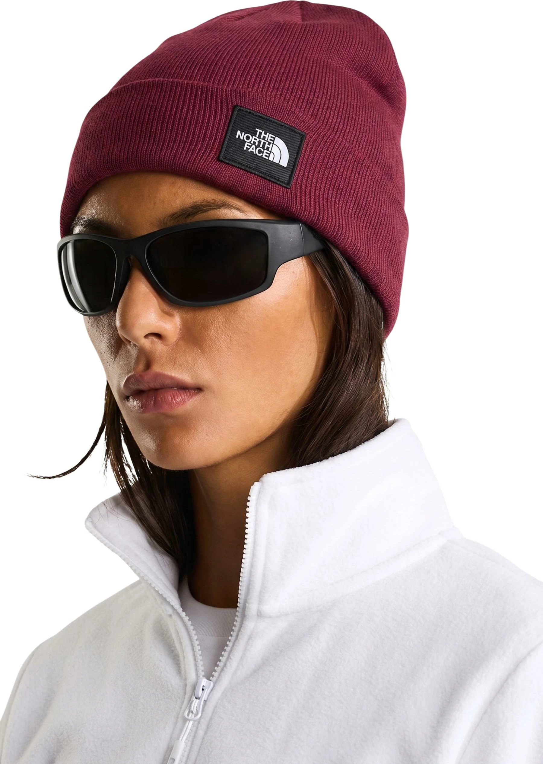 Kapelë beanie për meshkuj The North Face Dock Worker Rcycled BNE, bordo