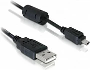 Kabllo USB DeLOCK 1.83 m, USB-A në Mini-USB, e zezë