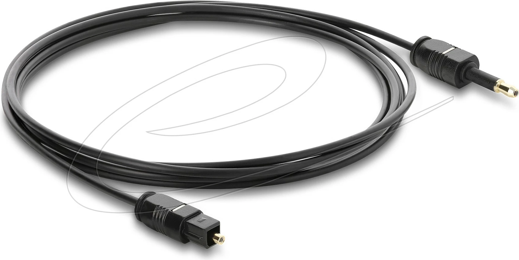 Kabllo optike audio DeLOCK mini TOSLINK 3.5mm në TOSLINK, 1.5 m, e zezë