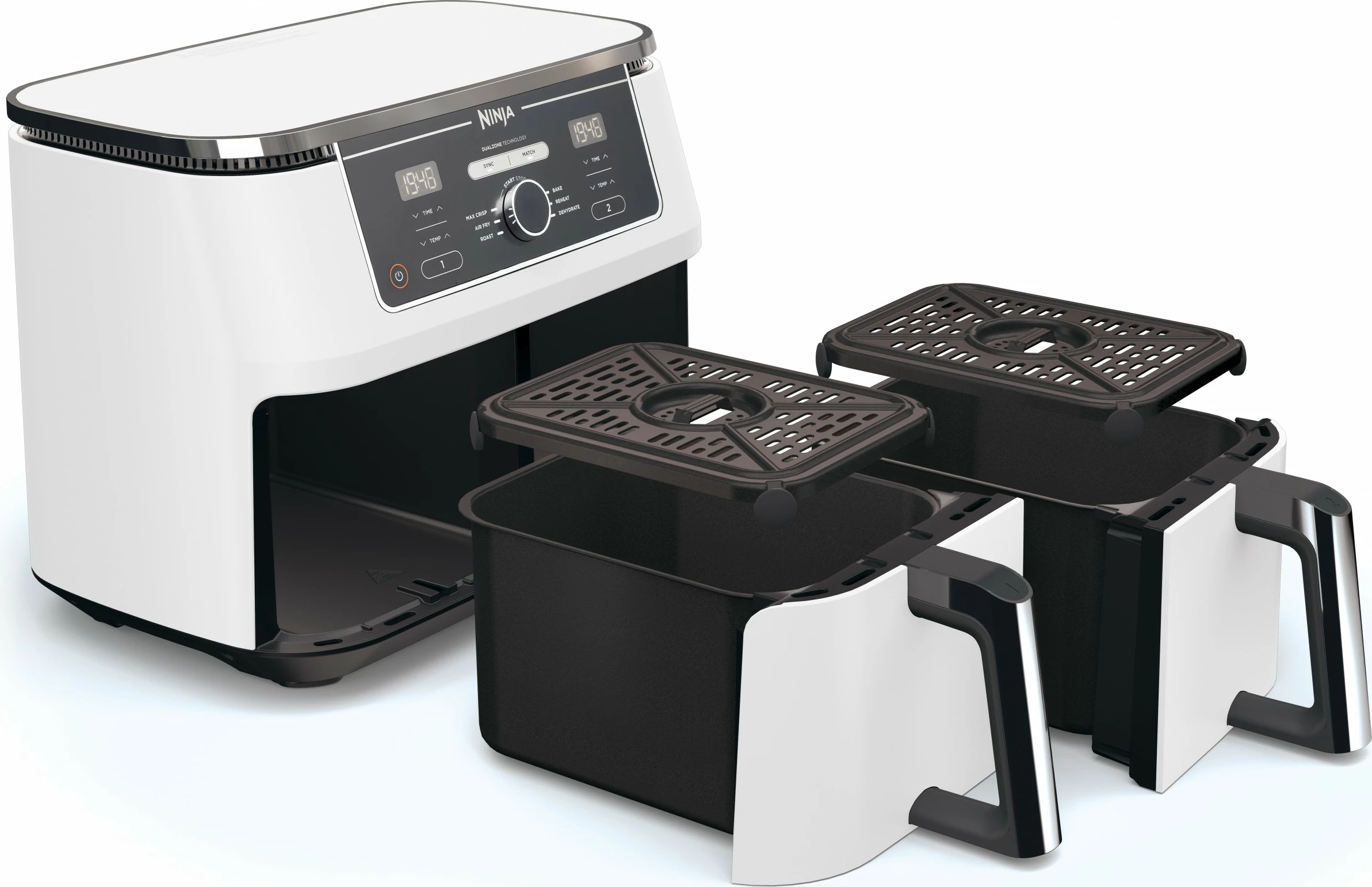 Furrë me ajër Ninja Foodi MAX AF400EU, 9.5L, dy zona, e bardhë