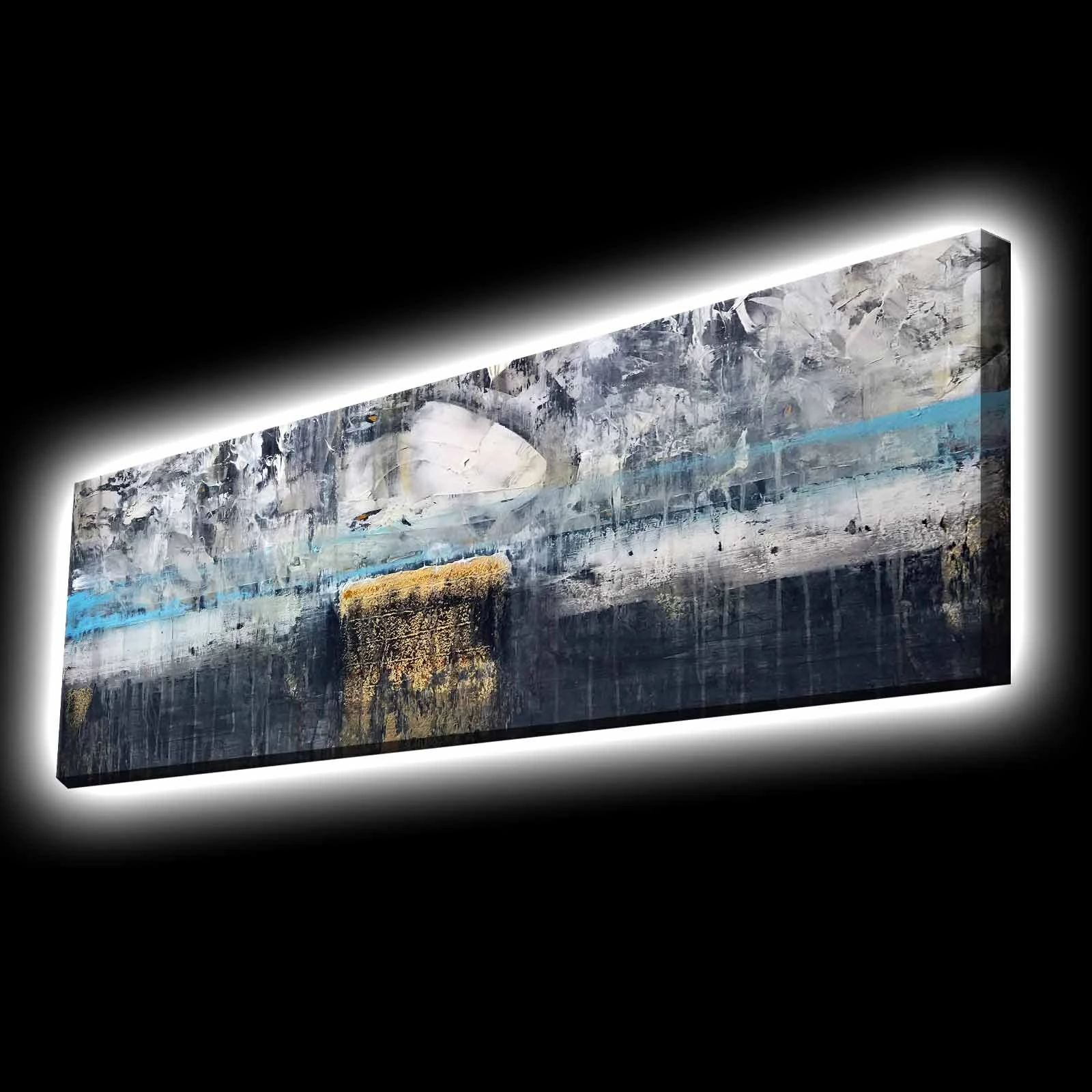 Pikturë dekorative në kanavacë me ndriçim LED, shumëngjyrëshe, 30x90cm, 3090KTLGDACT-004