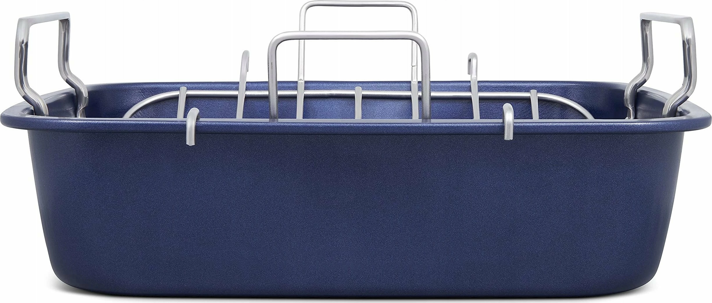 Tepsi pjekjeje me rrjetë Zyliss E980206 40x30 cm, çelik karboni me veshje anti-ngjitëse Quantum II, blu e errët