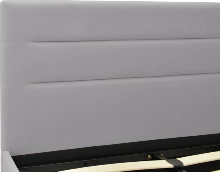 Krevat Molito kadife, ngjyrë gri e çelët, me hapësirë për depo, 120x200cm