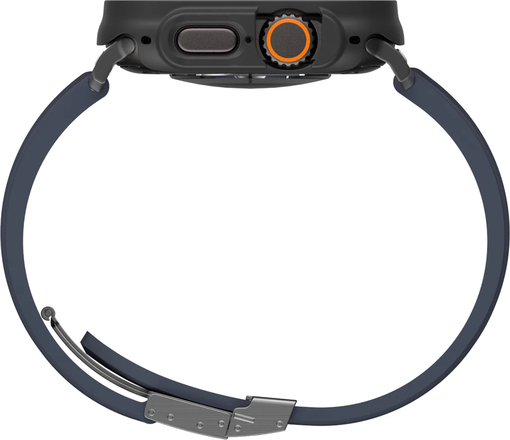 Mbrojtës xhami me kasë për smartwatch, AmazingThing Radix FullGuard, Apple Watch Ultra 3 49mm, xham 9H, kompatibil me karikim wireless, e zezë