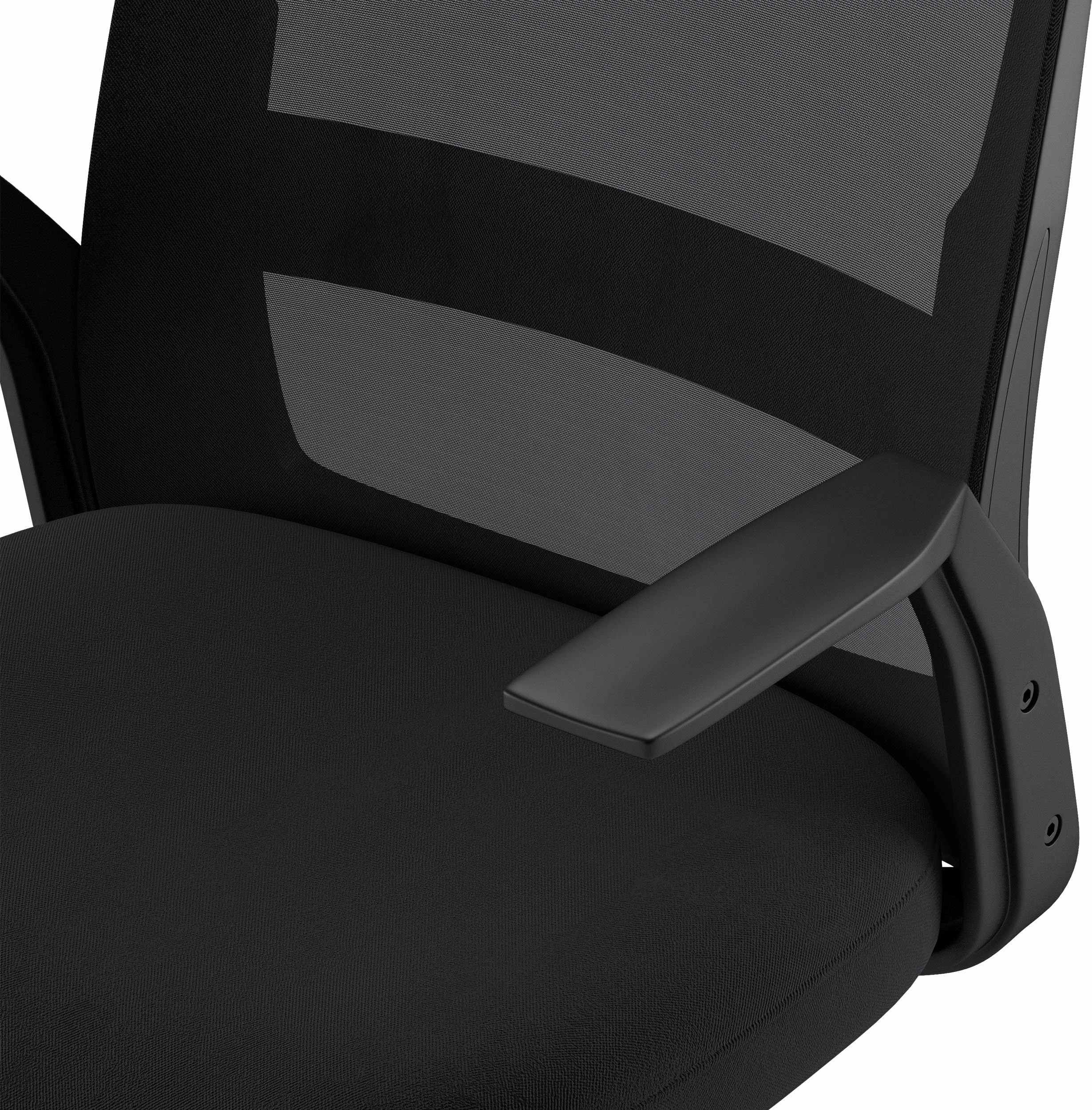Karrige zyre SENSE7 Juno, rrotulla, mekanizëm Tilt, rrjetë mesh, deri 130 kg, e zezë