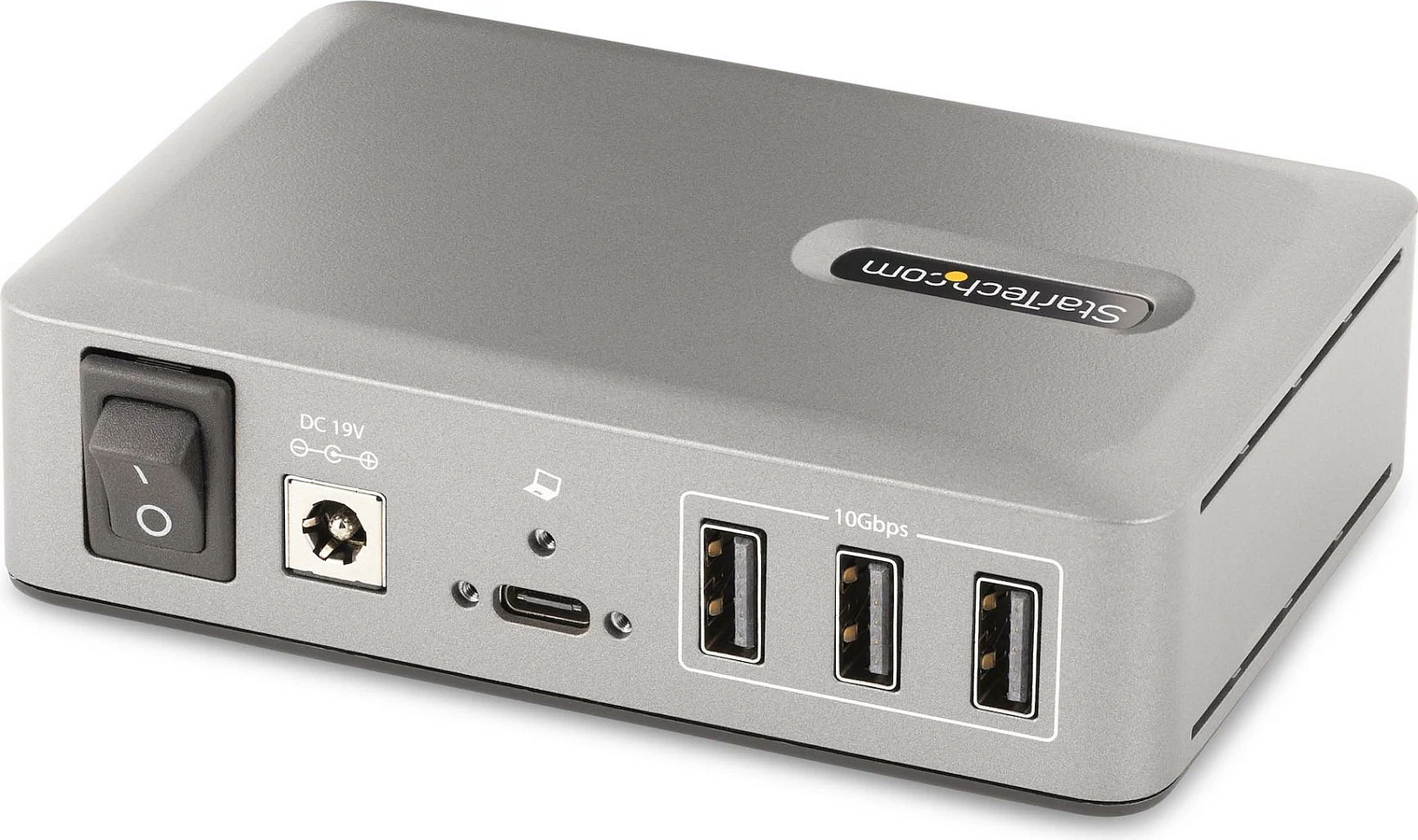 USB-C hub StarTech 10-Port, 8x USB-A + 2x USB-C, USB 3.2 Gen 2 10Gbps, me adapter 65W, gri
