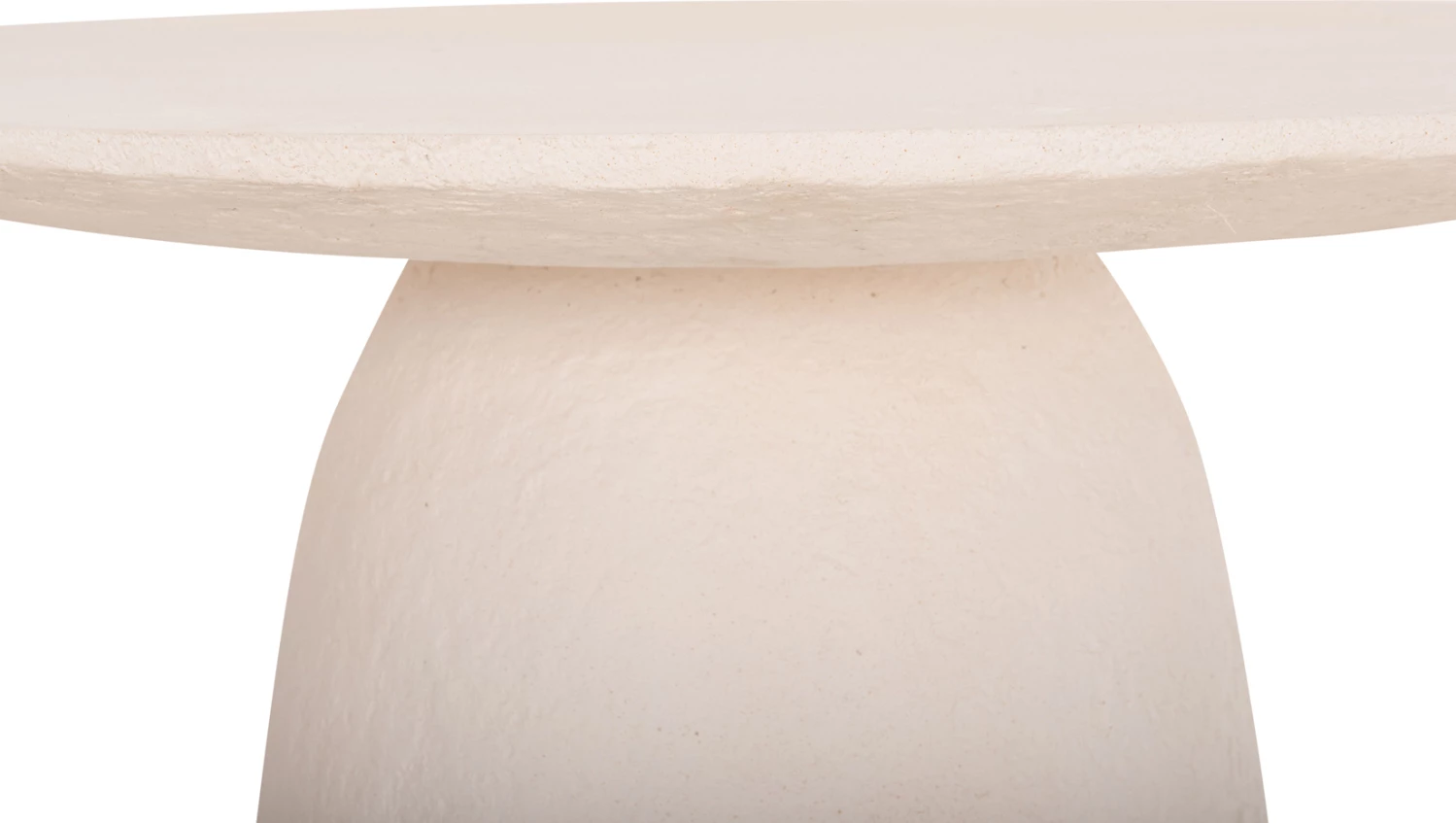 Tavolinë ngrënieje e rrumbullakët SEPPO, fibër-cement, e bardhë, FH18154.02, 119.5x75.5cm