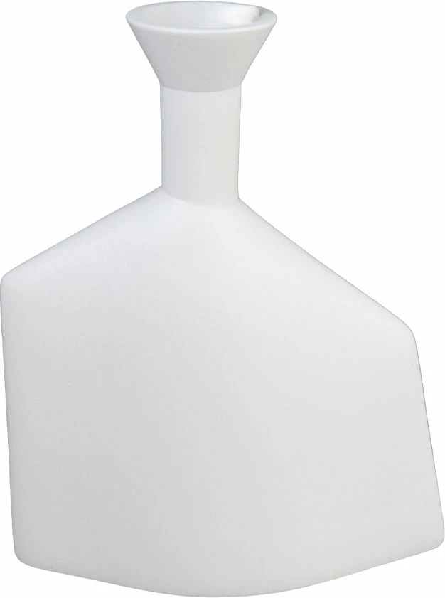 Vazo dekorative WAZOO, polirezine e bardhë, 20x7x25.5cm