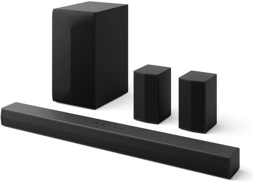 Soundbar LG S60TR AEUSLLK me subwoofer dhe altoparlantë të pasëm, e zezë, set 4 pjesë
