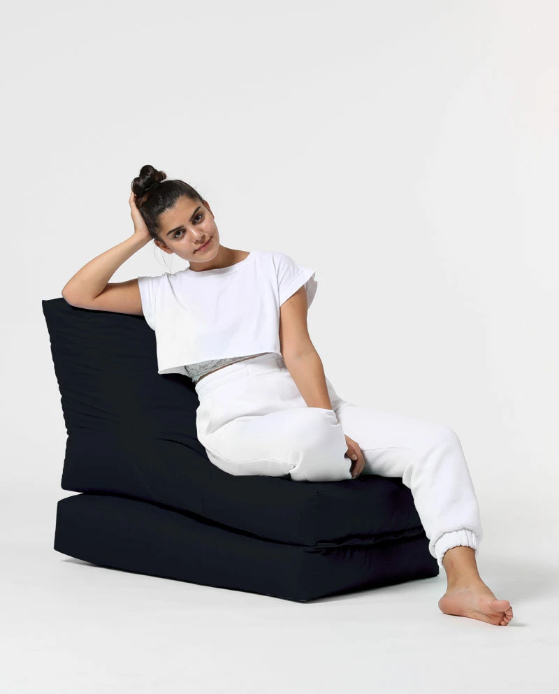 Puf për kopsht, Atelier del Sofa, Siesta Sofa Bed, ngjyrë e zezë