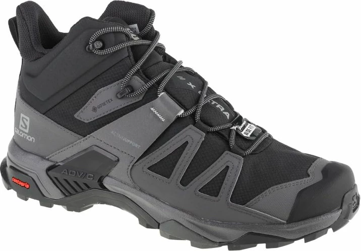 Atlete për meshkuj Salomon X Ultra 4 Mid Wide GTX, të zeza dhe gri [Madhësia: 42 2/3]