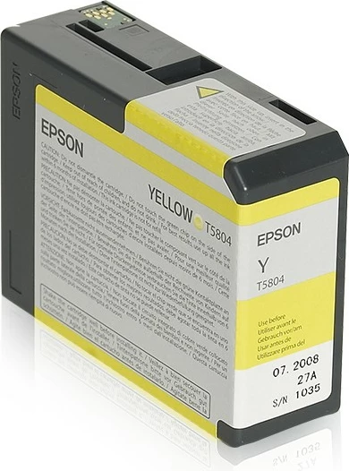 Toner Epson T580400, verdhë, pigment, 80ml