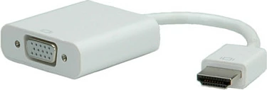 Adapter kabllo ROLINE HDMI në VGA, 0.15 m, 1080p, i bardhë