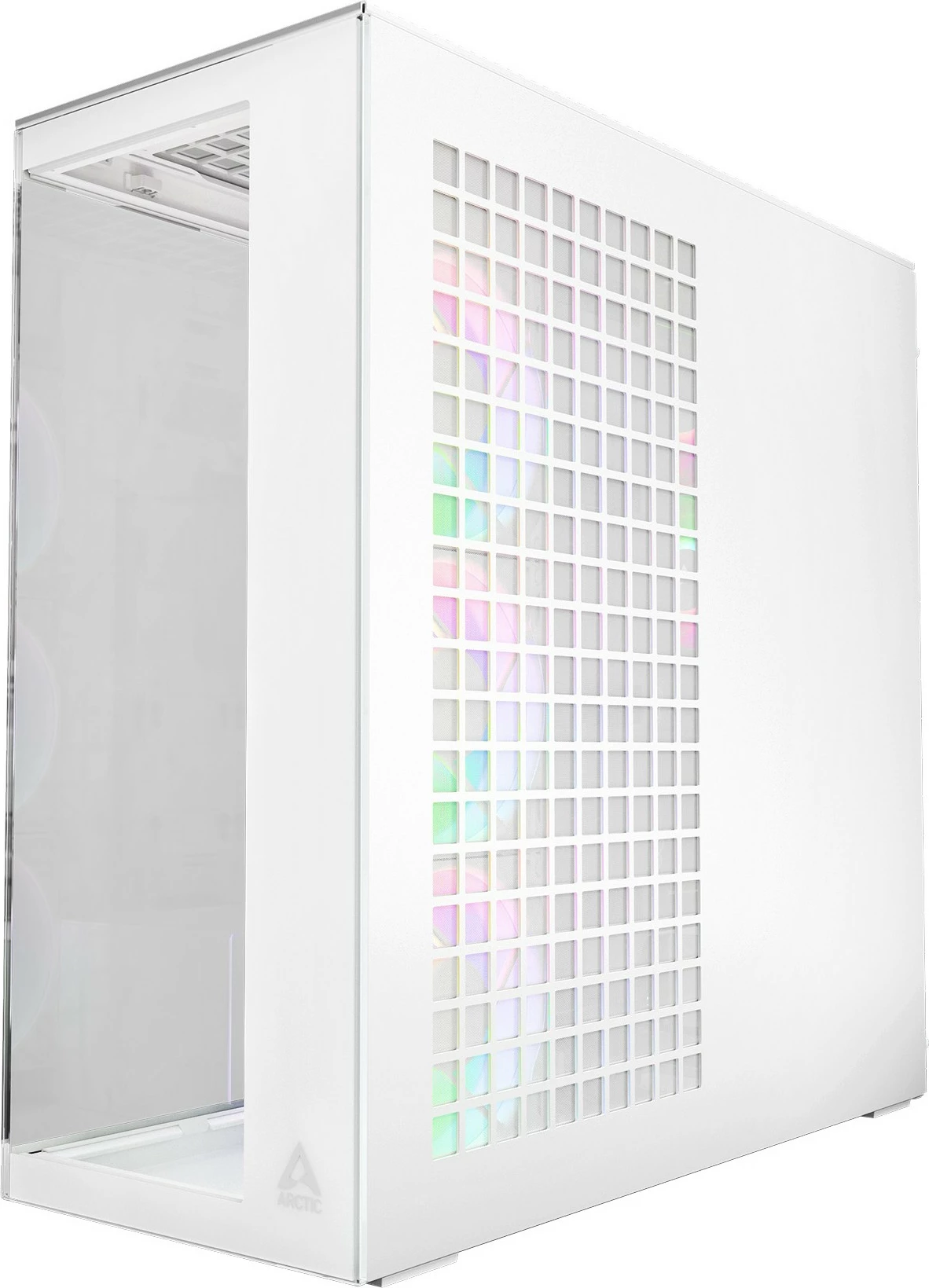 Kasë ARCTIC Xtender, Midi Tower, xham i temperuar, RGB, e bardhë