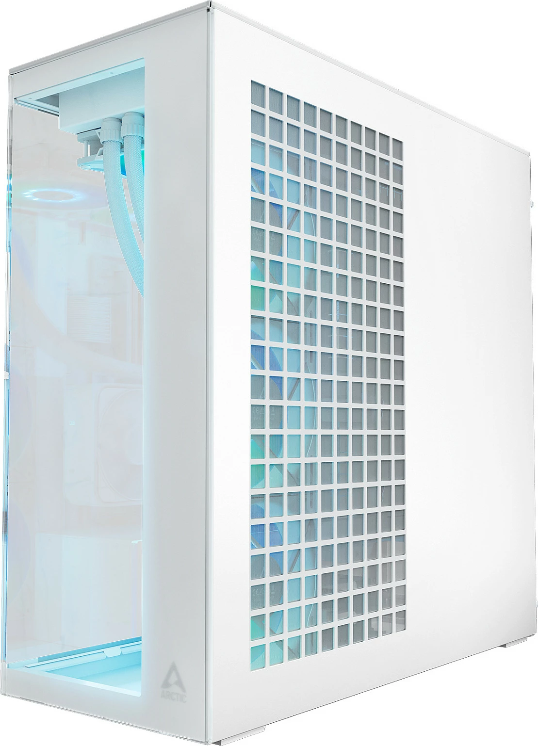Kasë ARCTIC Xtender, Midi Tower, xham i temperuar, RGB, e bardhë